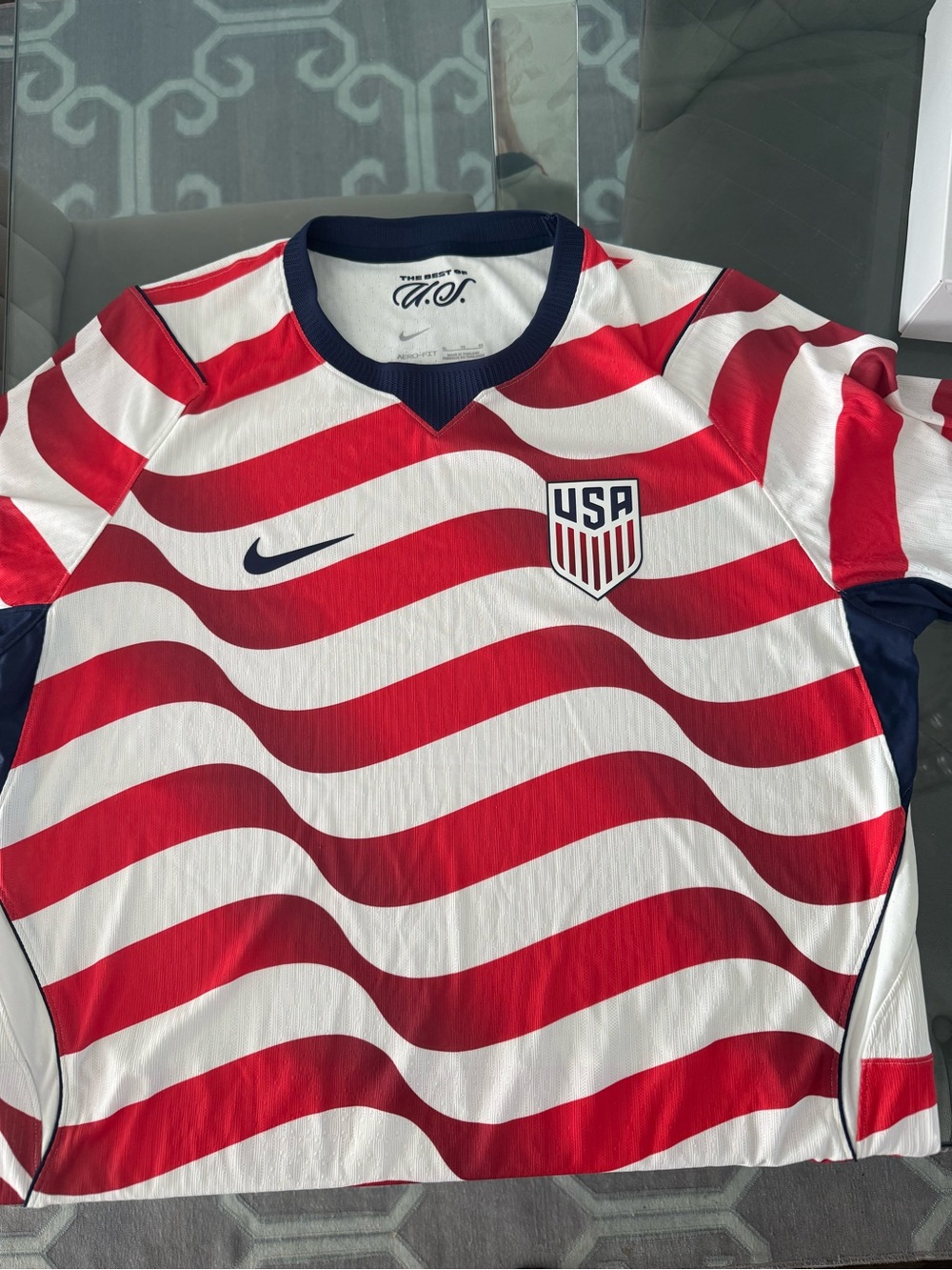 Nike USA USMNT Soccer Jersey Men’s XL Red White Blue AeroFit